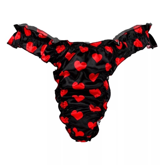 Men’s Women’s Silk Panties Satin Briefs Cute Hi-Lo Rise Thongs Scrunch Underwear - Picture 3 of 16